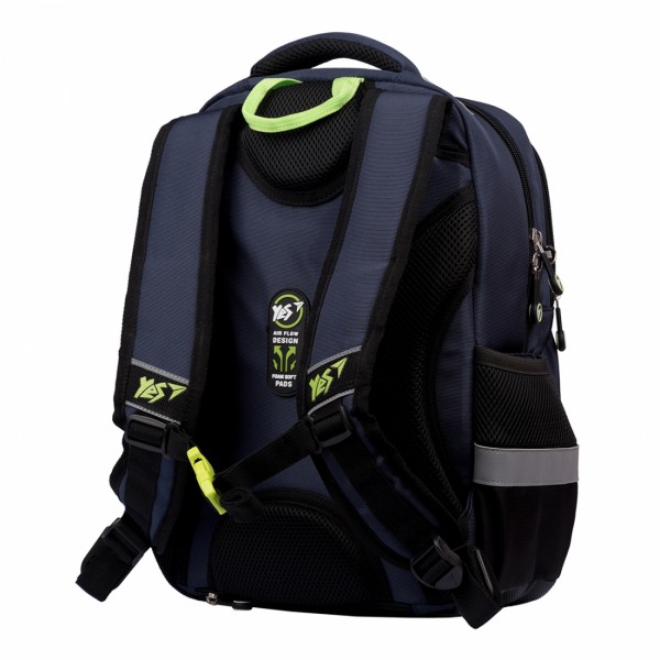 Рюкзак "Yes" S-52 Ergo Yes style 1від.,2карм, чорний/синій №557964(10)
