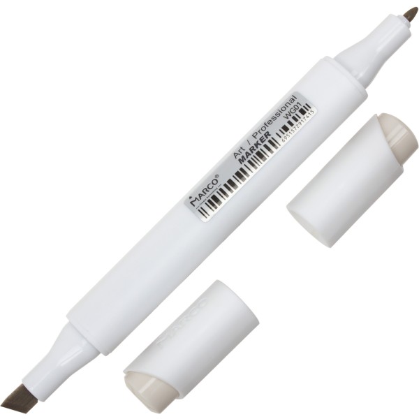 Маркер-скетч двусторонний Marco Warm grey 1 7800-6CB / WG01