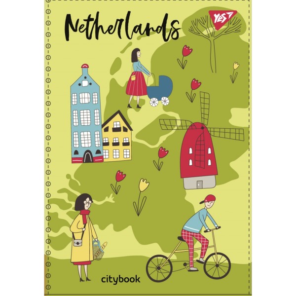 Блокнот на пружині A5 80 аркушів клітинка пластикова обкладинка European countries Yes (6) (60) №681837