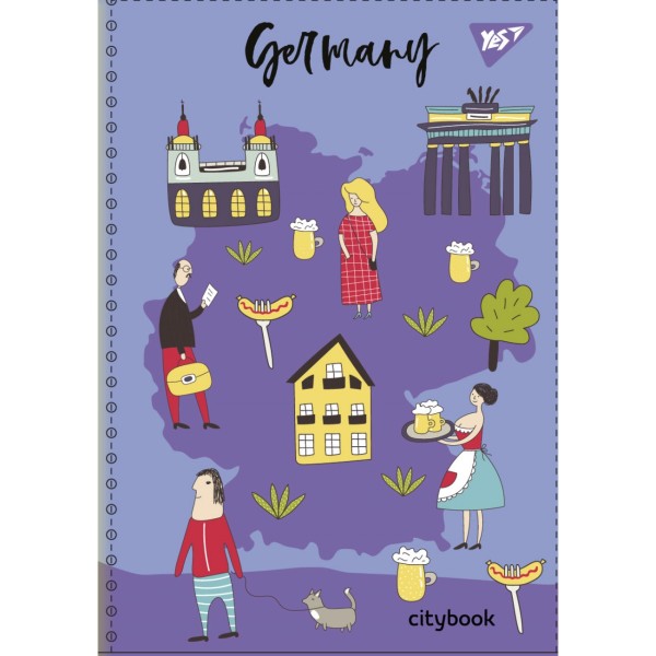 Блокнот на пружині A5 80 аркушів клітинка пластикова обкладинка European countries Yes (6) (60) №681837