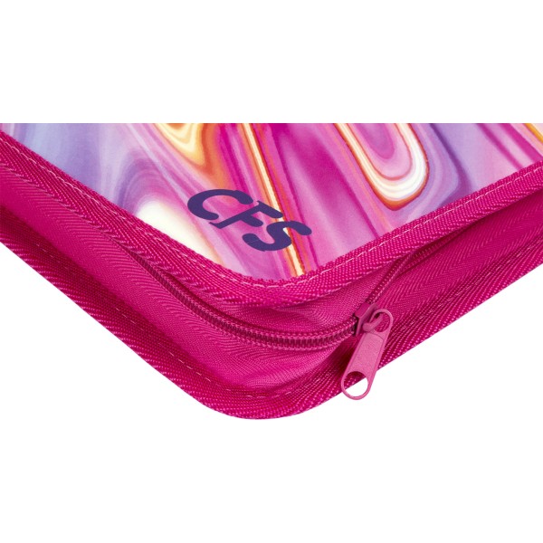 Папка CoolForSchool A4 Silk пластикова на блискавці з кільцями (20) CF32026