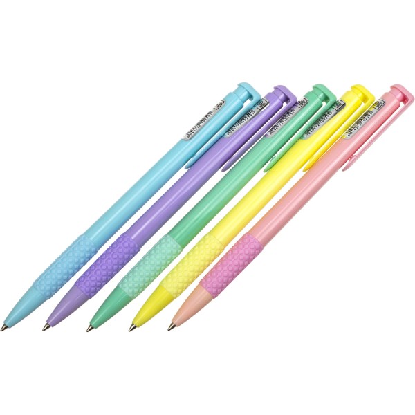 Ручка автоматическая шариковая Economix  Zefir 0,5 мм синяя, корпус ассорти (50) (1000) №E10259