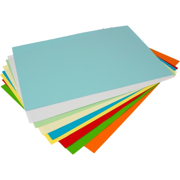 Картон кольоровий A3 двосторонній преміум, 9 кольорів Рюкзачок (20) №УП-82  
