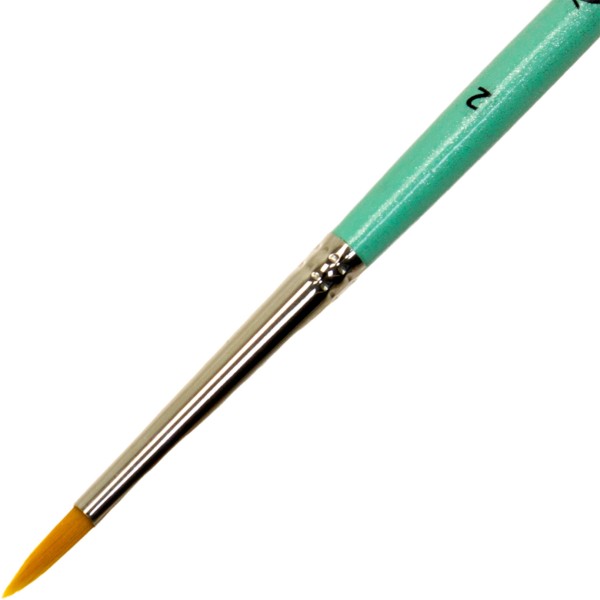 Пензлик художній Rosa Talent Hobby&Craft синтетика кругла №2, коротка ручка (12) №8082   