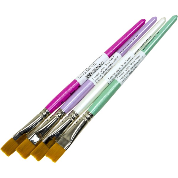 Пензлик художній Rosa Talent Hobby&Craft синтетика плоский,к.р.8136 (12) 12,