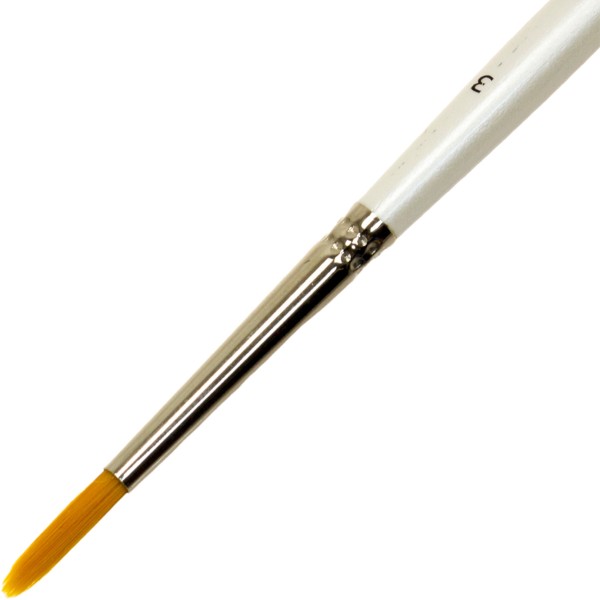 Пензлик художній Rosa Talent Hobby&Craft синтетика кругла №3, коротка ручка (12) №3925   