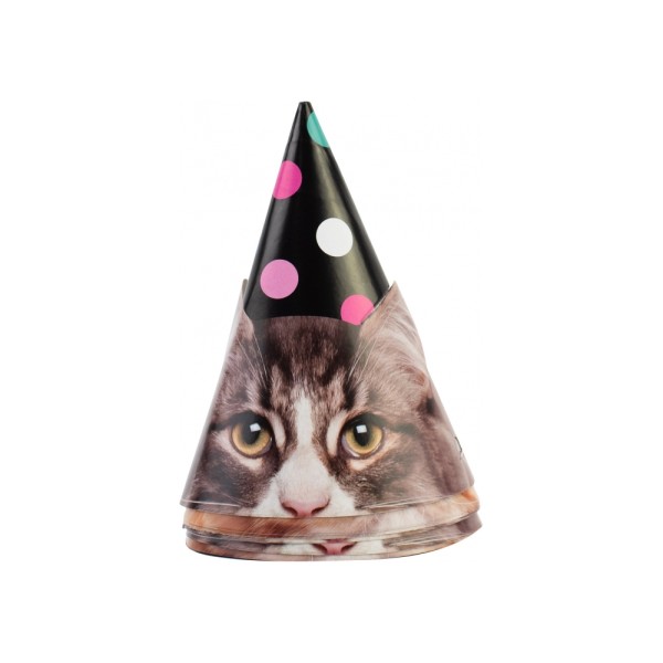 Набор колпаков Maxi Funny Cats 6 шт с резиновой лентой (96) №MX273