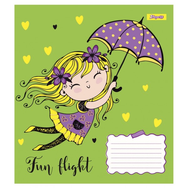 Зошит 12 аркушів лінія 1В Happy girl (25) (500) №765794  