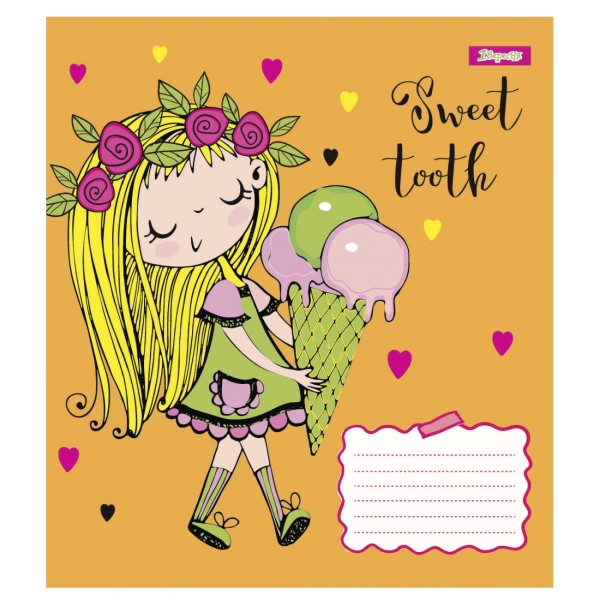 Зошит 12 аркушів лінія 1В Happy girl (25) (500) №765794  