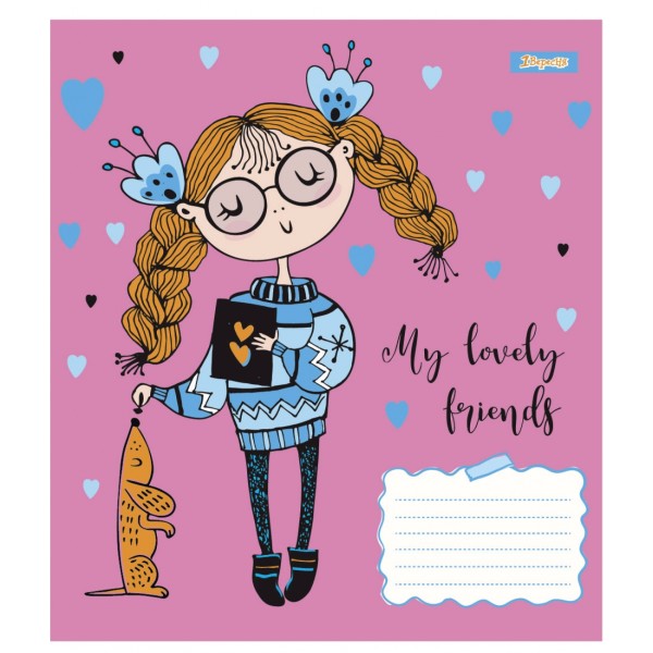 Зошит 12 аркушів лінія 1В Happy girl (25) (500) №765794  