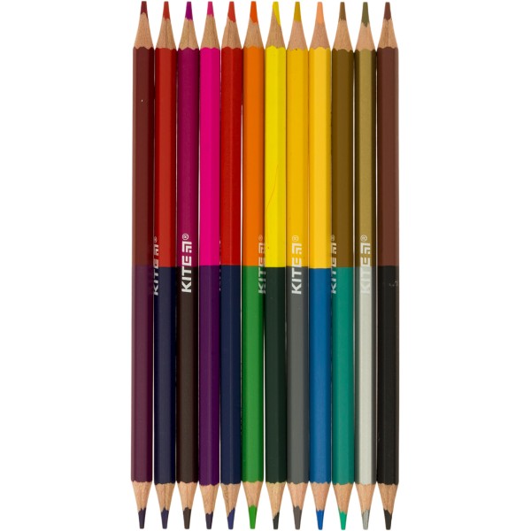  Карандаши цветные 12 цветов Kite Kite Dogs двухсторонние (12) (240) №K22-054-1