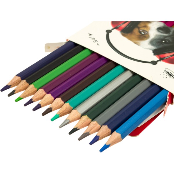  Карандаши цветные 12 цветов Kite Kite Dogs двухсторонние (12) (240) №K22-054-1