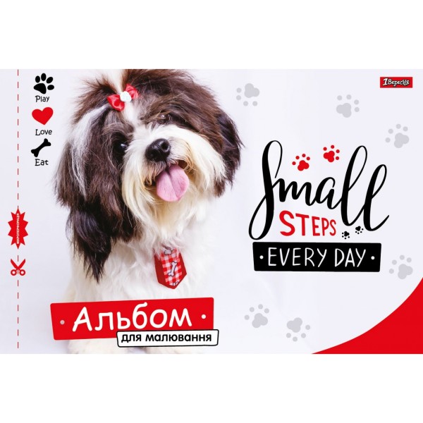 Альбом для малюв. на скобі 28/100 А4 з перфор. (для дівчаток) №130493/1В/(6)(84)