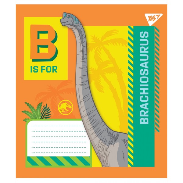 Зошит 12 аркушів клітинка YES Jurassic World (25) (500) №766194  