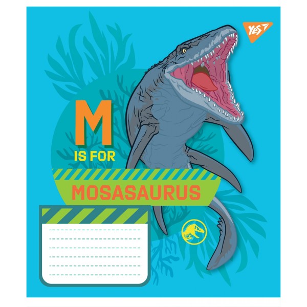 Зошит 12 аркушів клітинка YES Jurassic World (25) (500) №766194  