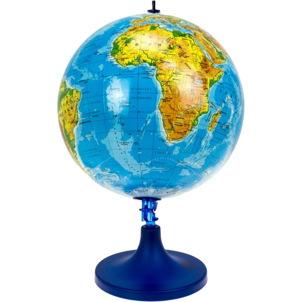Глобус 250 мм фізичний, 1:5000000 в коробці №0614  