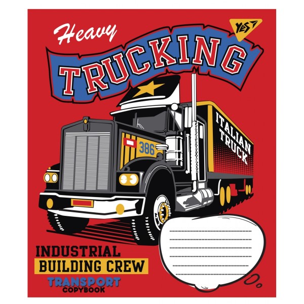 Зошит 12 аркушів лінія 1В Transport (25) (500) №765807  