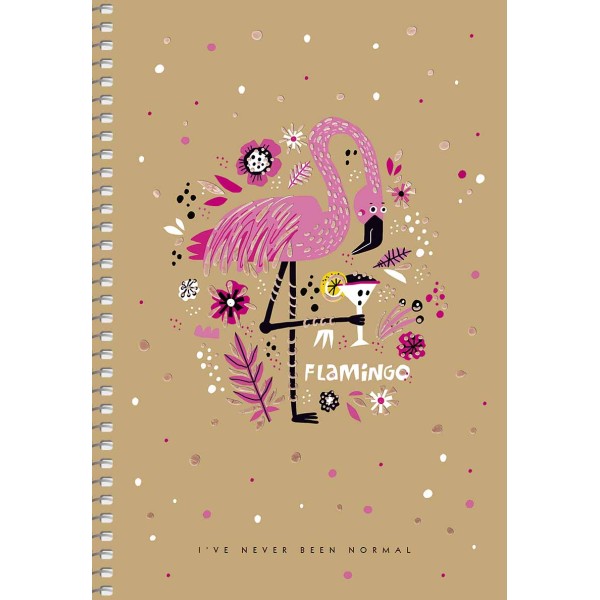 Блокнот пруж. А5 96арк. кліт. карт. "Student" крафт,тиснення №A5-SC-096-6101K/Школярик/(3)(54)