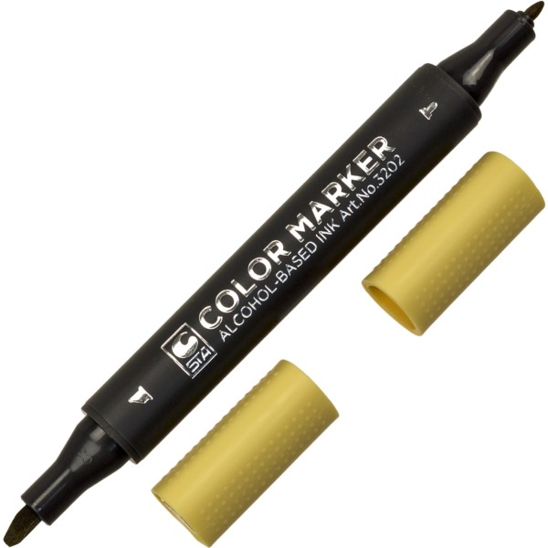 Маркер художественный двусторонний STA коричнево-серый (6) 3202-104