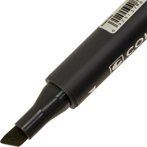 Маркер художественный двусторонний STA коричнево-серый (6) 3202-104