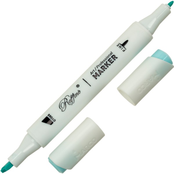 Маркер-скетч двусторонний Marco Mint blue №7800-6CB / B201