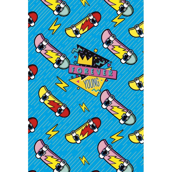 Блокнот А5 80арк. кліт. карт. інтегр. обкл. софт тач+голограф. тиснення №A5-IC-080-7006K/Школярик/(4)(32)