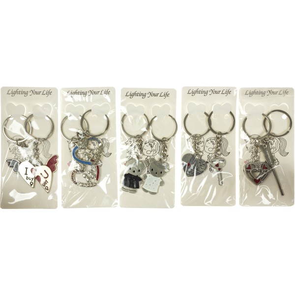  Брелок металлический Love mix(12) №3703