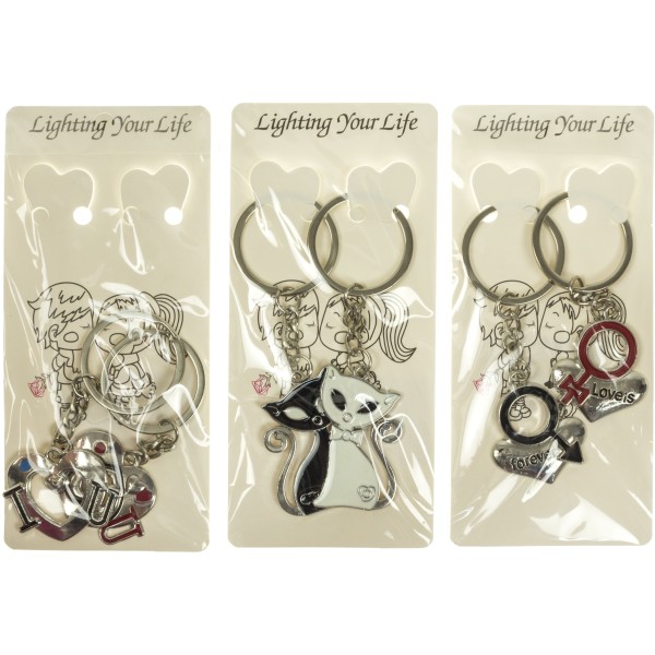  Брелок металлический Love mix(12) №3703