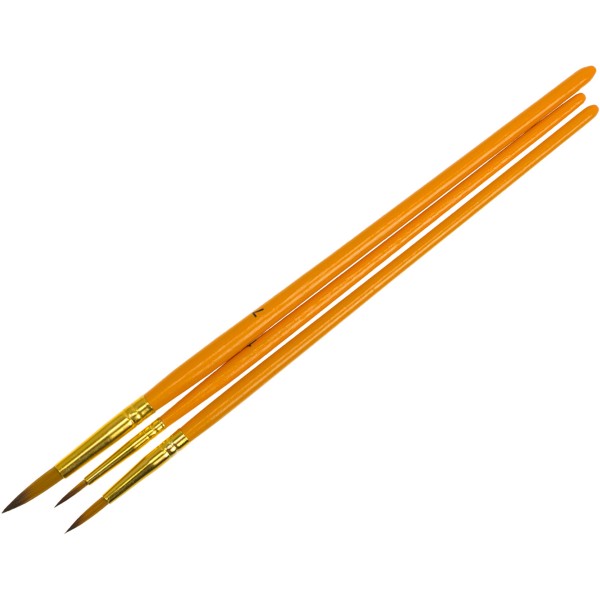 Набір пензлів 3шт "Maxi" №MX60873 синтетика (круглі 1,4,7) коротка ручка