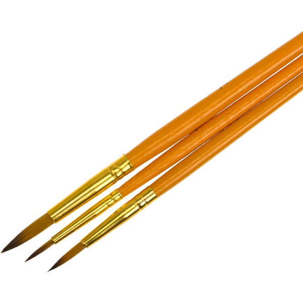 Набір пензлів 3шт "Maxi" №MX60873 синтетика (круглі 1,4,7) коротка ручка