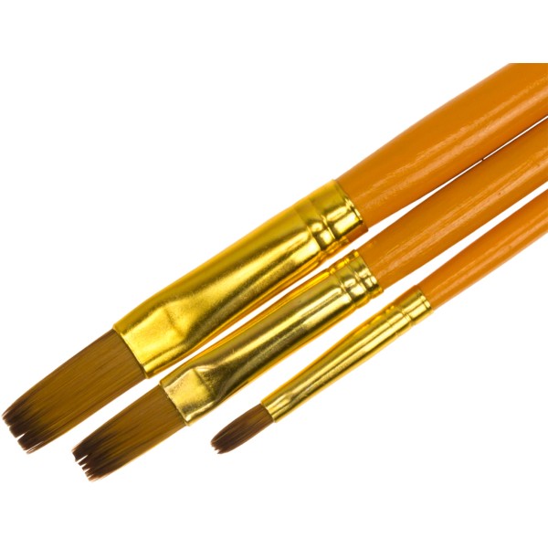 Набір пензлів 3шт "Maxi" №MX60881 синтетика (пласкі 4,10,12) коротка ручка