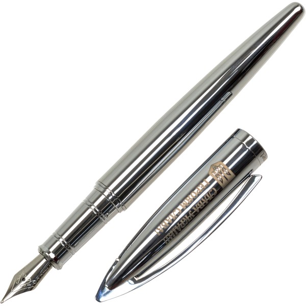 Ручка перова "Optima" №O15921-16-1P "Слава Україні!Героям Слава!" корпус сріблястий