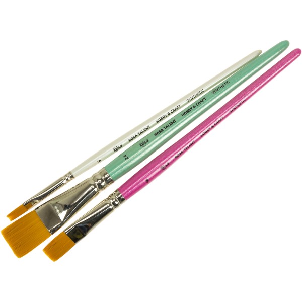 Набір пензлів художніх 3 шт Rosa Start (Синтека,плоска 6,16,24) (10) 1/8174