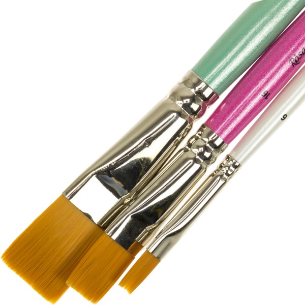 Набір пензлів художніх 3 шт Rosa Start (Синтека,плоска 6,16,24) (10) 1/8174
