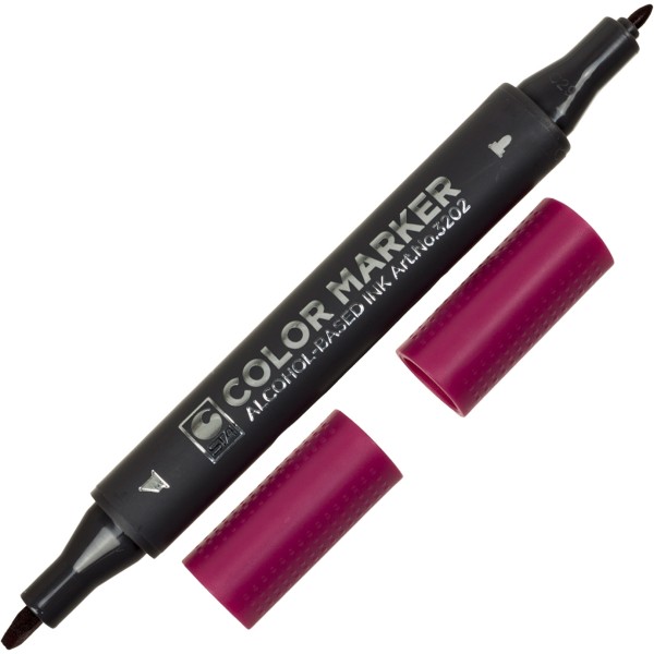 Маркер худож. двостор. "STA" №3202-1 червоне вино(6)