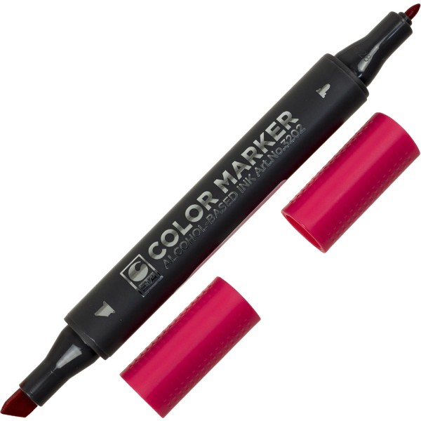 Маркер худож. двостор. "STA" №3202-10 насич.червоний(6)