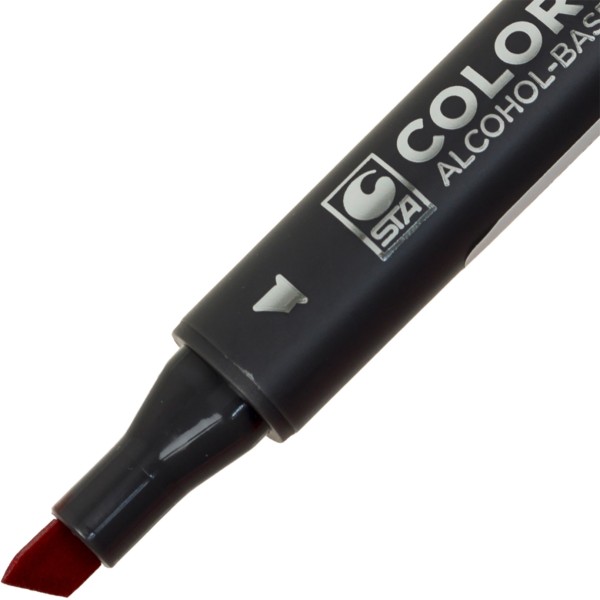 Маркер худож. двостор. "STA" №3202-10 насич.червоний(6)