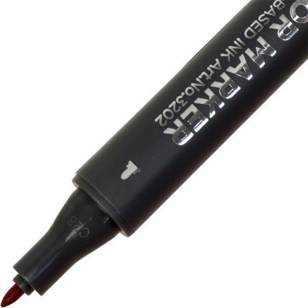 Маркер худож. двостор. "STA" №3202-10 насич.червоний(6)