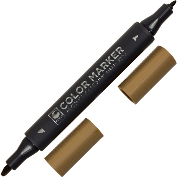 Маркер худож. двостор. "STA" №3202-102 умбра(6)