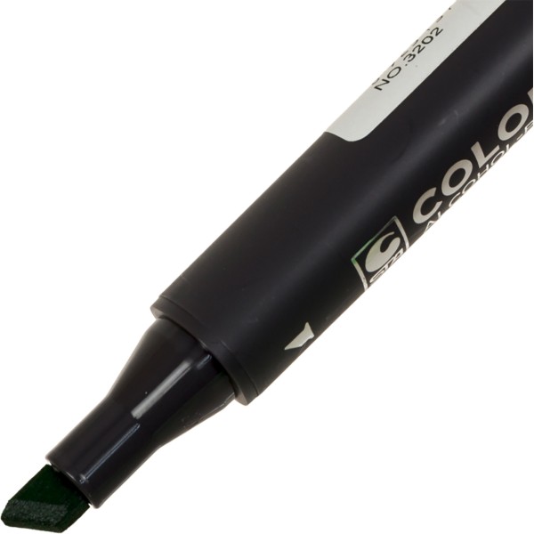 Маркер художественный двусторонний STA ярко-зеленый (6) 3202-46