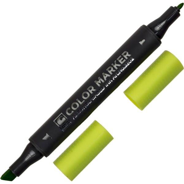 Маркер худож. двостор. "STA" №3202-48 жовто-зелений(6)