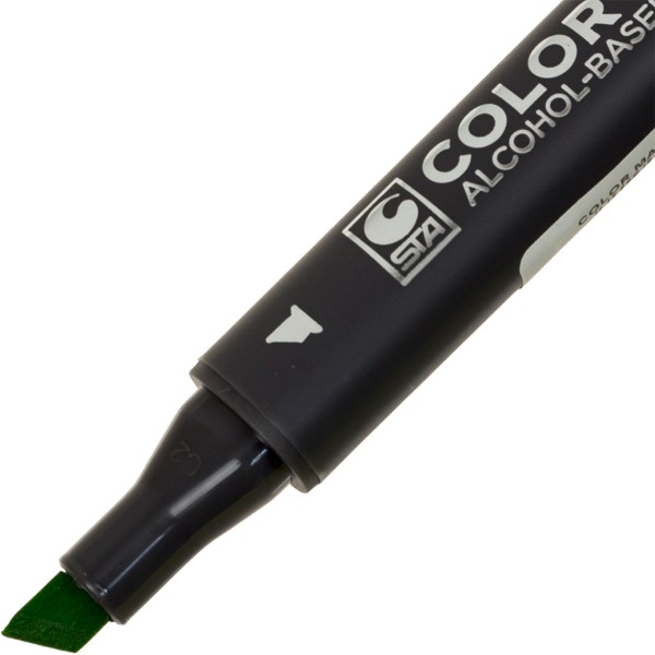 Маркер худож. двостор. "STA" №3202-48 жовто-зелений(6)