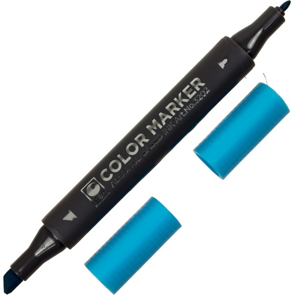 Маркер худож. двостор. "STA" №3202-65 індіго(6)