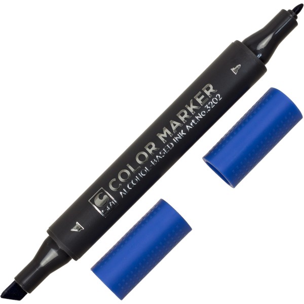 Маркер худож. двостор. "STA" №3202-71 синій кобальт(6)