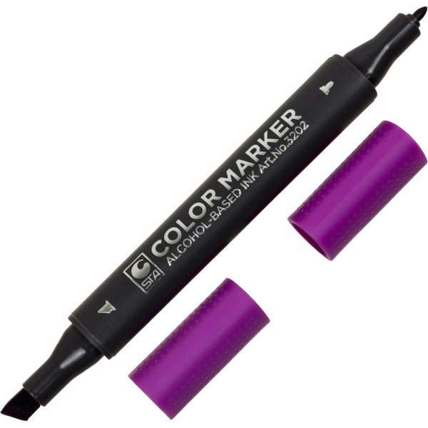 Маркер художественный двусторонний STA светло-фиолетовый (6) 3202-82