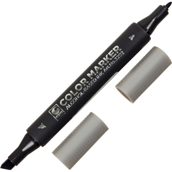 Маркер худож. двостор. "STA" №3202-WG3 теплий сірий3(6)