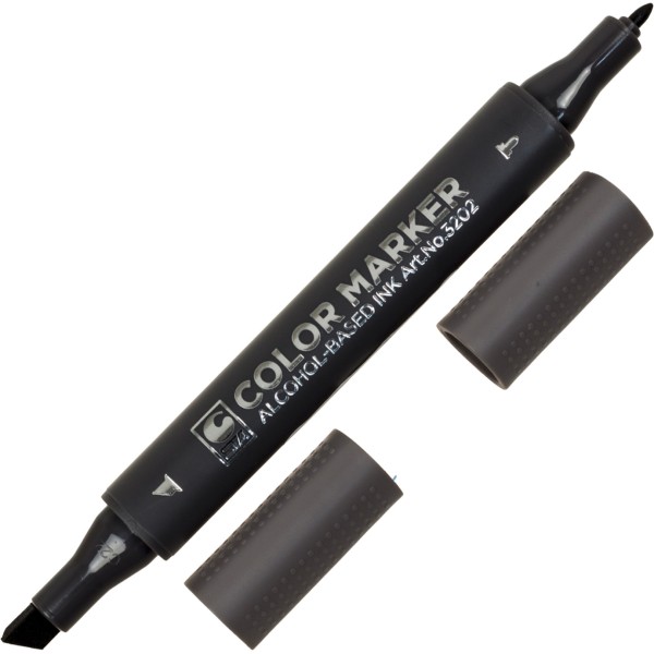 Маркер худож. двостор. "STA" №3202-WG7 теплий сірий7(6)