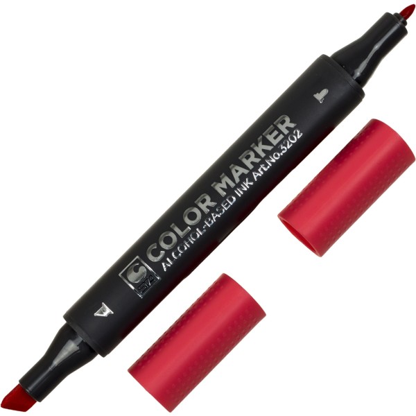 Маркер худож. двостор. "STA" №3202-12 коралово-червоний