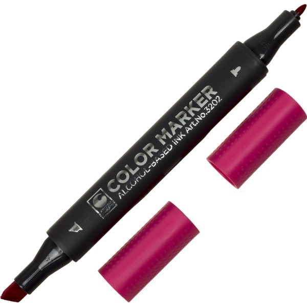 Маркер худож. двостор. "STA" №3202-5 вишнево-рожевий