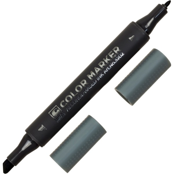 Маркер худож. двостор. "STA" №STA3202-GG5 зелено-сірий